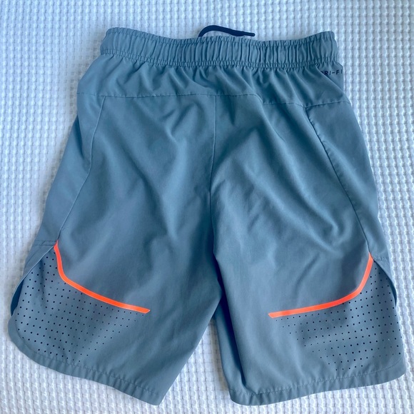 Men’s Nike Dri-FIT Running Shorts, Size Small, Grey, Orange - Picture 4 of 5